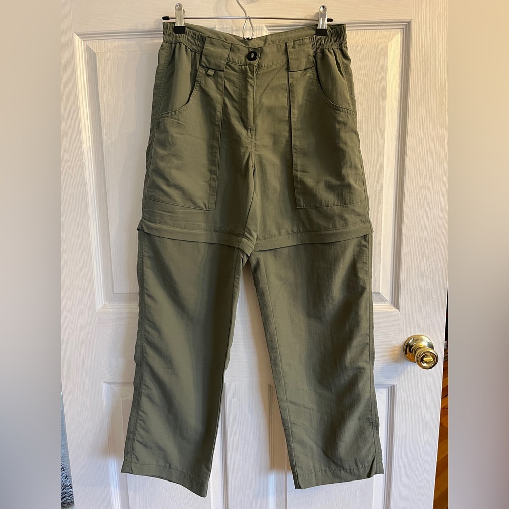 Bass Pro Shops Olive Green Convertible Cargo Pants